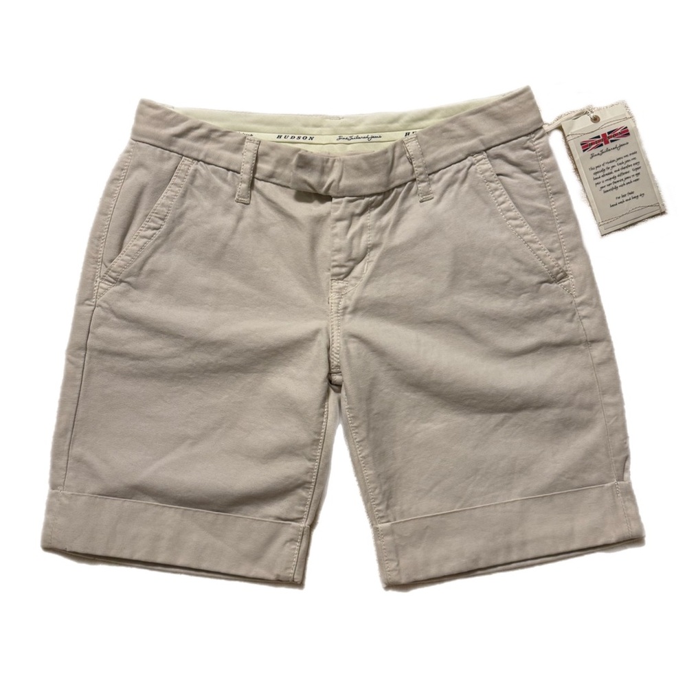 Hudson Womens Beige Bermuda Shorts Size 27 NWT Coastal Spring Summer